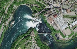 Satellitenbild des Wasserkraftwerk Neuhausen