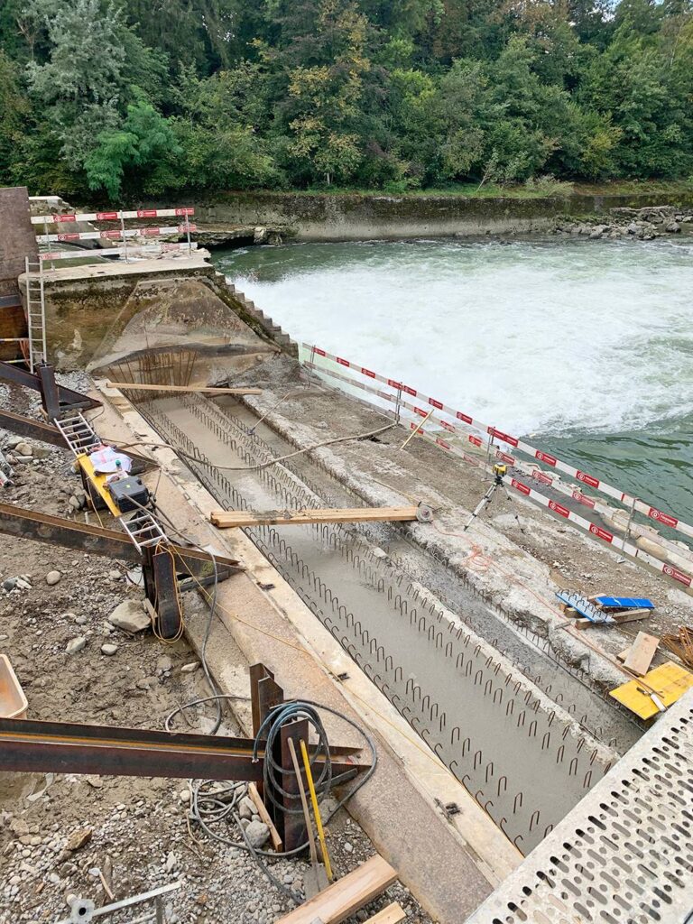 Wehranlage Weinfelden Betonarbeiten