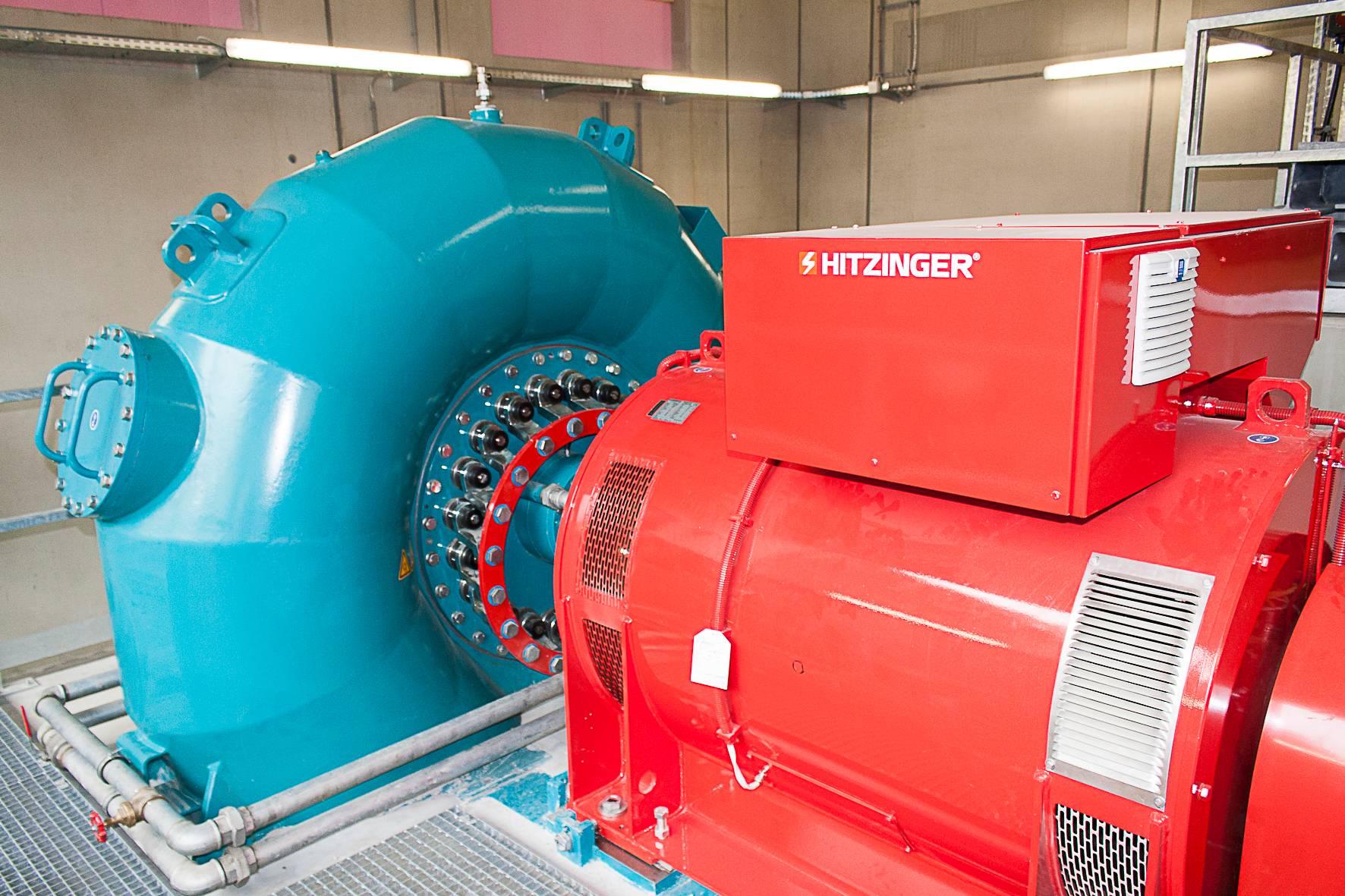 Kraftwerk Stubenberg Generator kl Turbine nah