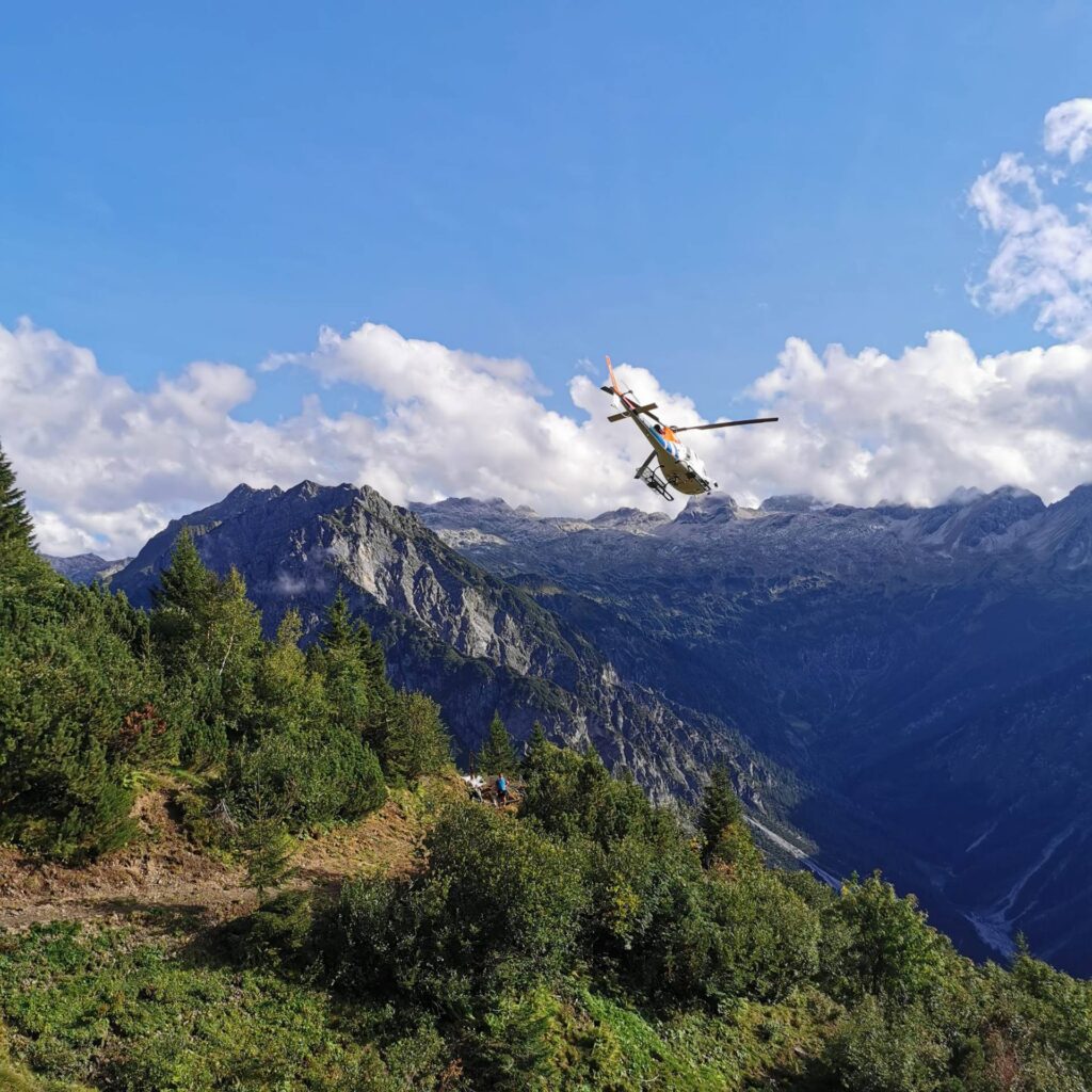 Kraftwerk Eggli Hubschrauber