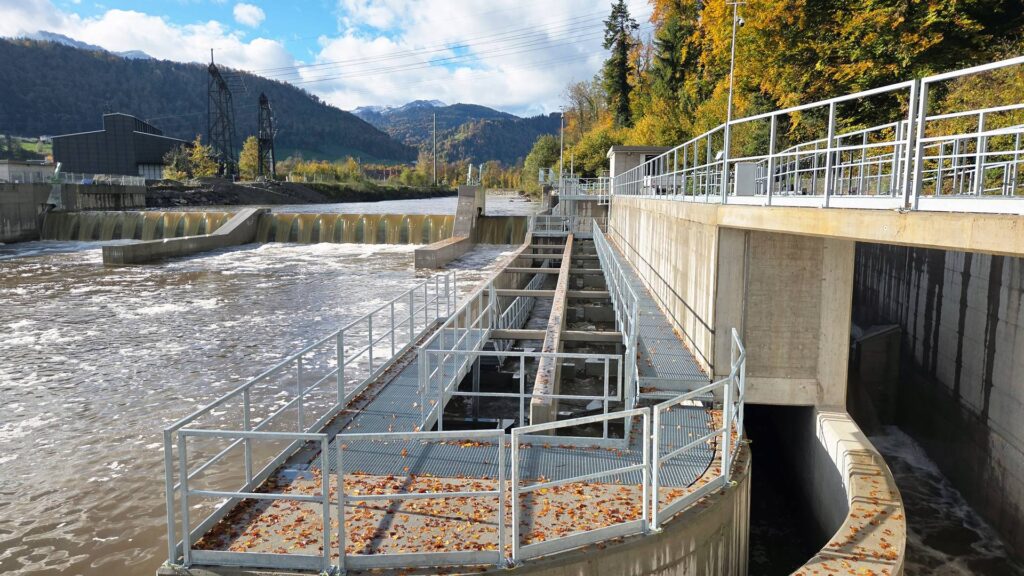 Kraftwerk Emmenweid Wehr_Fischwanderanlage Emmenweid