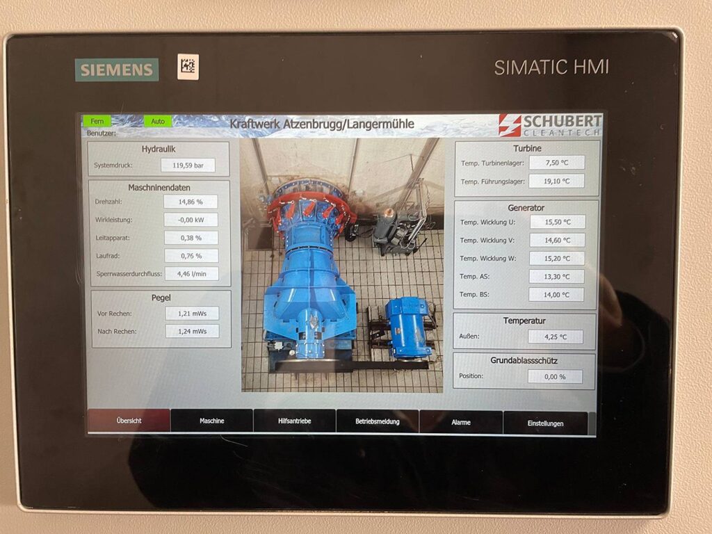 Kraftwerk Perschling Anlagen_Bedienbild 122 X 91 mm