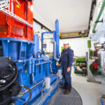 Die neuen Maschinen sind auf eine Ausbauwassermenge von je 11,6 m3/s und eine Fallhöhe von 3,75 m ausgelegt. Die Betreiber zeigen sich mit deren Performance sehr zufrieden. neue Maschinen, KW Gibart