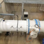 Insertion Durchflussmessgerät Ductus der Firma GWF Technologies GmbH in einer Wasserversorgung (6 Pfade). Insertion Durchflussmessgerät Ductus