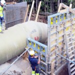 Bei der Wahl der Druckrohrleitung setzten die Verantwortlichen auf das bewährte System FLOWTITE DN1700
aus dem Hause Amiblu. Flowtite Amiblu