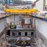 Die Montage der Turbinen-Komponenten orientierte sich am Fortschritt des Baugeschehens. KW Jettenbach Töging Zusammenbau Turbine