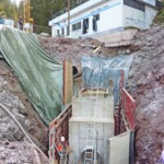 Für den Bau des Übergabebauwerks ging es bis zu 12 Meter in die Tiefe. Kraftwerk Klamm II