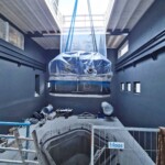 Einheben des Turbinengehäuses Wasserkraftwerk Suldenbach