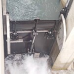 Der Kiesgangschütz ist mit einer aufge-
setzten Geschwemmselklappe ausgeführt. Wasserkraftwerk Suldenbach