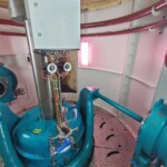 Die installierte Francis-Turbine im Kraftwerk Neuhausen ist auf eine Ausbauleistung von 5,6 MW ausgelegt. Zusammen mit einem direkt angeschlossenen Synchrongenerator erzeugt der Maschinensatz im Regeljahr rund 45 GWh. Wasserkraftwerk Neuhausen