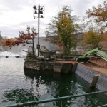 Die bestehende Rechenreinigungsmaschine am Einlauf wurde ebenfalls ins neue Leitsystem eingebunden. Wasserkraftwerk Neuhausen