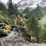 Umgesetzt wurden die Hoch- und Tiefbauarbeiten sowie die Rohrverlegungen durch eine aus vier Unternehmen bestehende Arbeitsgemeinschaft. Kraftwerk Zilfuri Erneuerung Hangleitung