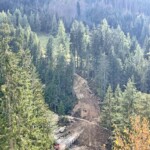 Die neue Druckrohrleitung wird zwischen einer bestehenden Brücke und einer Wildbachsperre hindurchgeführt. Kraftwerk Lippen