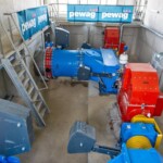 Die beiden identisch konstruierten Durchström-Turbinen von der Maschinenbau Unterlercher GmbH stellen ihre Stärken vor allem im Teillastbereich unter Beweis. Kraftwerk Pewag Turbinen Gegenseite