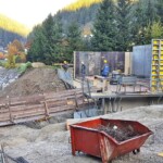 Bauarbeiten beim Maschinengebäude Kraftwerk Ratten Baustelle Krafthaus