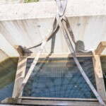 Zum Zählen und zum Vermessen der aufgestiegenen Fische im Rahmen des Monitorings wurde im oberen Abschnitt der Fischwanderhilfe eine Reuse platziert. Kraftwerk Ratten Reuse Monitoring