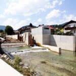 Unterwasseransicht des Kraftwerks Türnitz 1 während der Bauphase. Kraftwerk Türnitz Bauphase