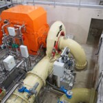 Die neue Francis-Spiralturbine kommt auf eine Nennleistung von 2,27 MW. Das bedeutet eine Steigerung gegenüber dem Alt-bestand um rund 11 Prozent. Kraftwerk Waidisch