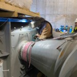 Höchste Qualitätsanforderung beim
Schweißen der Ringleitung. Kraftwerk Gabi