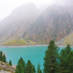 Blick über den Schlegeisspeicher: Die Zufahrtsstraße wurde Ende August durch eine Mure verlegt. Kraftwerk Spiegelwald